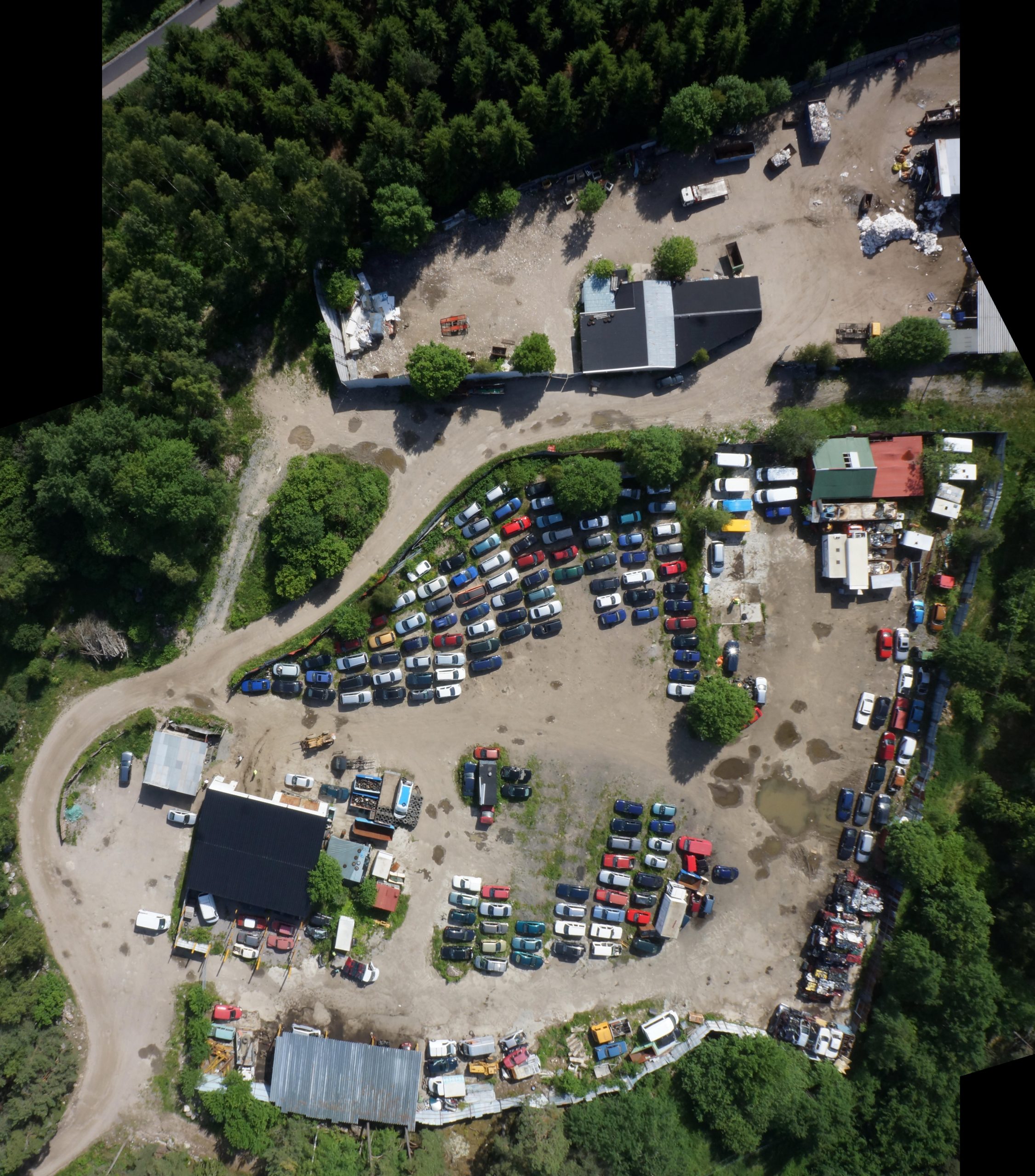 Bilskroten Flygfoto